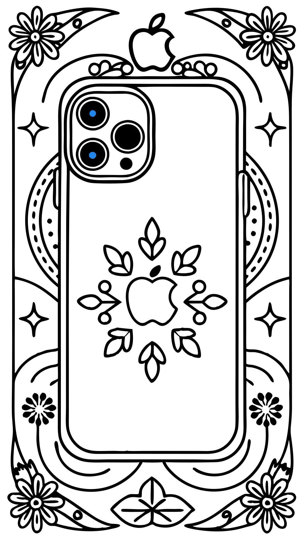 iphone 15 coloring page